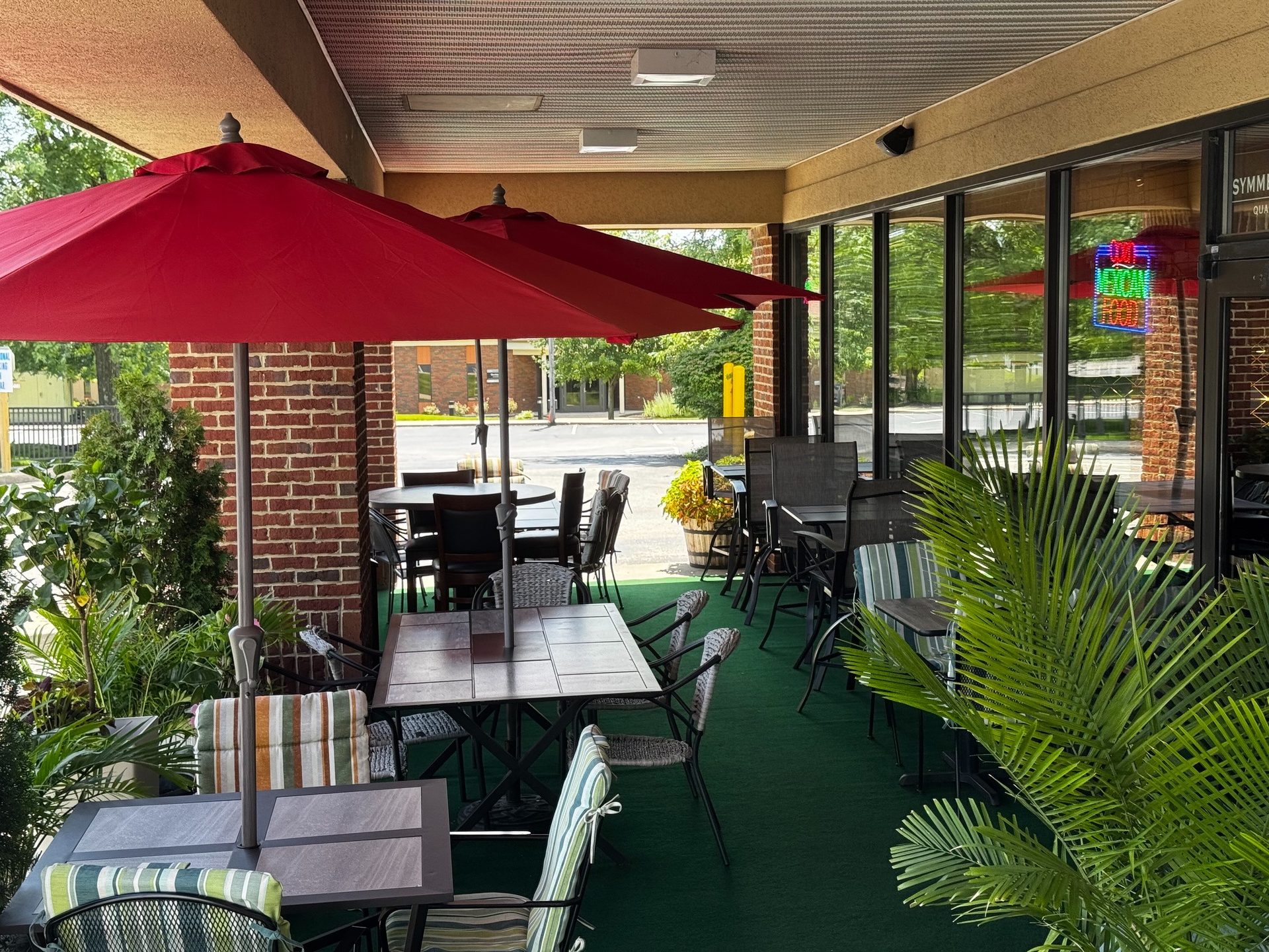 Patio seating on Montgomery Road
