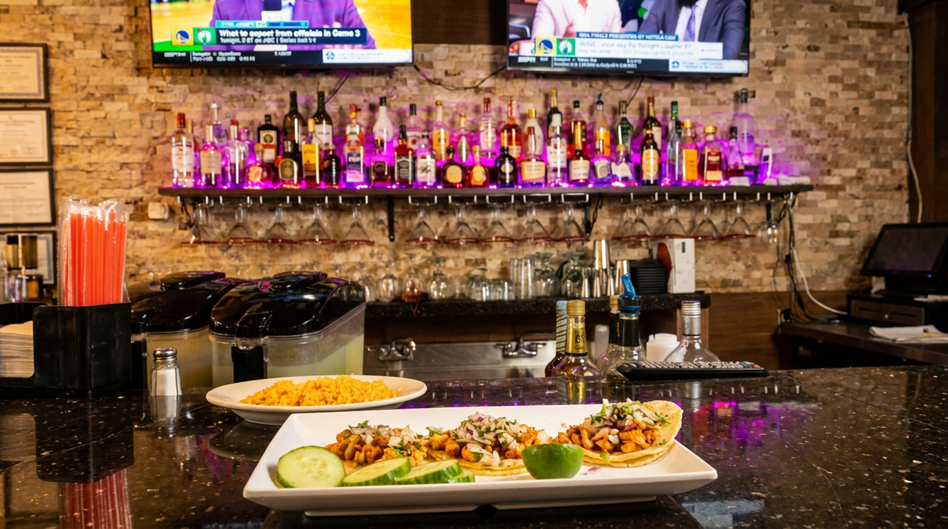Eat and drink at the bar