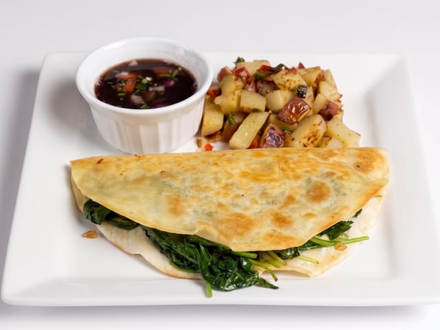 138. Spinach Quesadilla.