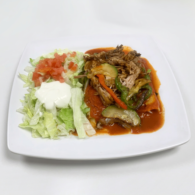 44. Enchiladas Rancheras.